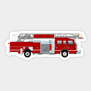 Red Fire Truck - Ladder Sticker